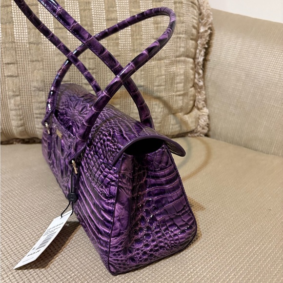 Brahmin Dayan Satchel Heroic Purple Melbourne Bag - Picture 4 of 6